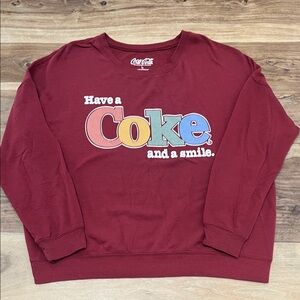 Vintage Coca-Cola Burgundy Sweatshirt
